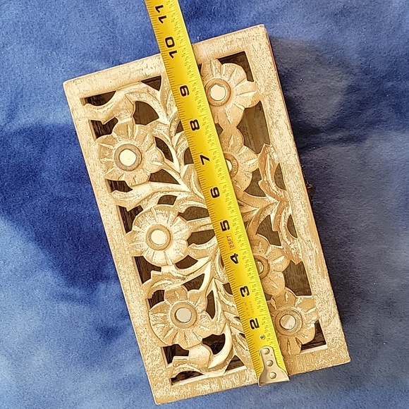 Wooden Carved Box with Mirrors - Picture 14 of 16